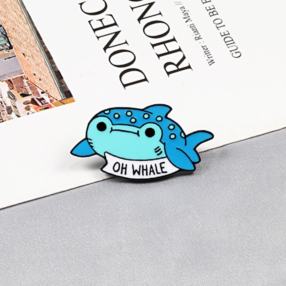Oh Whale Oh Well Cute Whale Enamel Pins 130